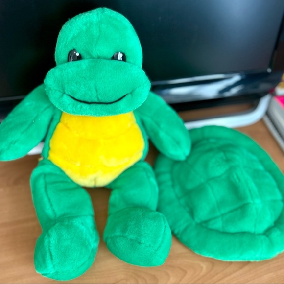 Build a bear snappy sun turtle with removable shell/zipper pocket plush toy - Picture 4 of 6
